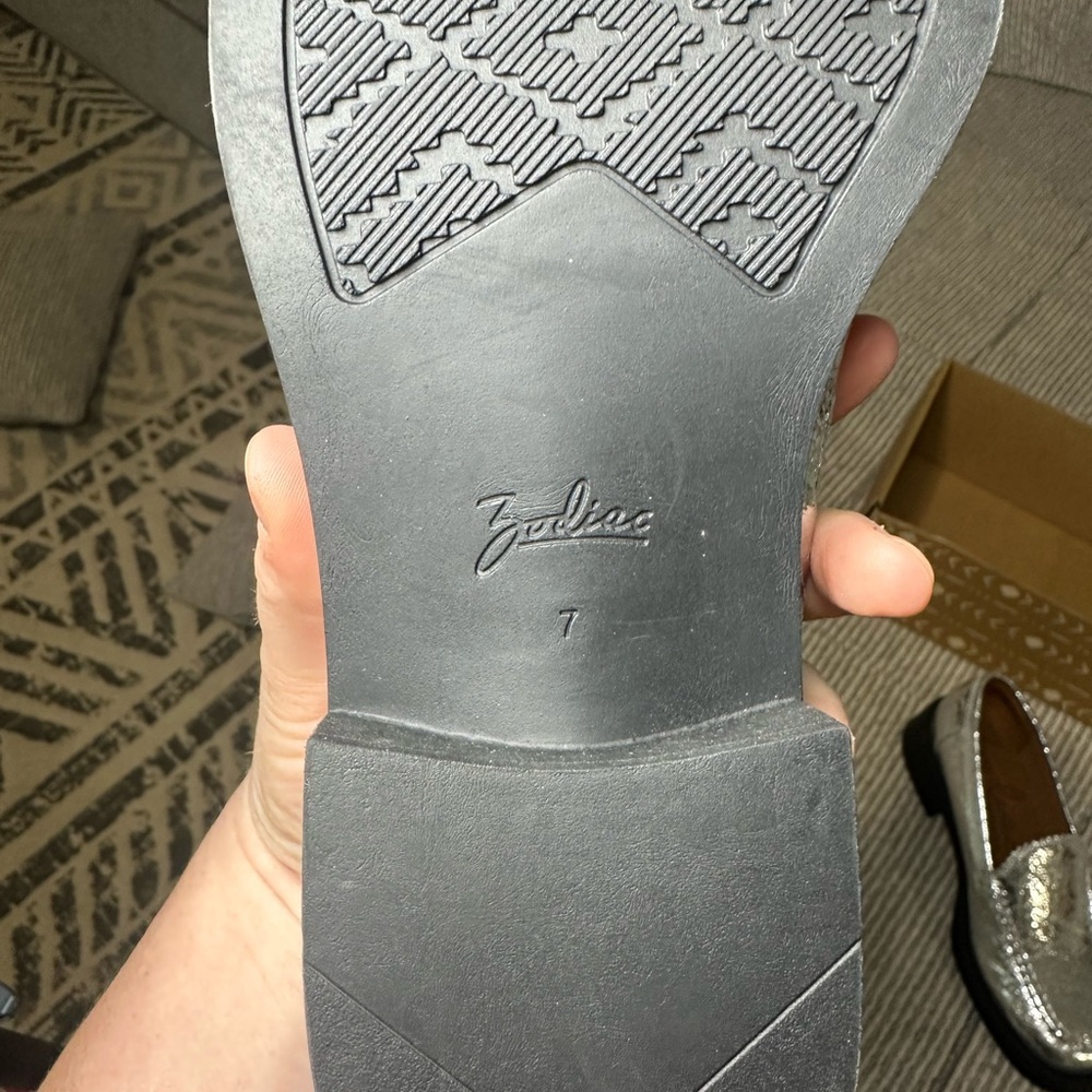 Zodiac Silver Metallic Loafers with Chunky Platform size 7 ❤️‍🔥 - Picture 5 of 5